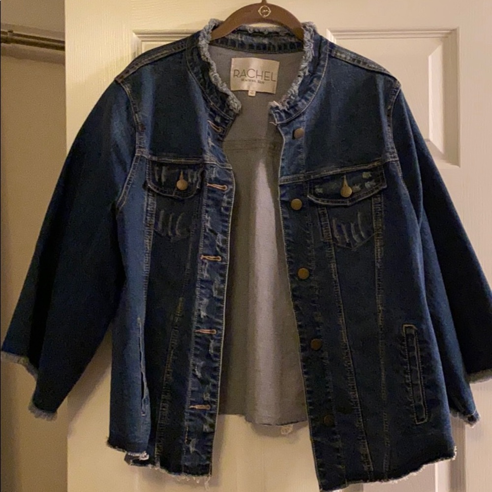 RACHEL Rachel Roy Dark Blue Denim Jean Jacket